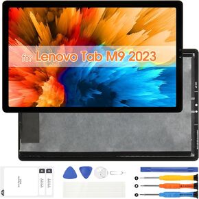 Screen Replacement for Lenovo Tab M9 (2023) LCD Display TB-310FU TB-310XU TB310XC TB310FU Digitizer Screen Touch Full Assembly with Repair Tools(Black,9.0 inch)