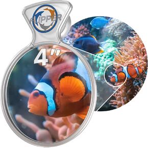 FL!PPER Flipper DeepSee Viewer 3" Nano - Coral and Fish Magnifier for Reef Tank and Freshwater Aquarium Photography and Videography - Magnetic Magnifying Glass