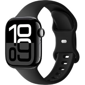 سوار رياضي متوافق مع ساعة Apple 49 مم 46 مم 45 مم 44 مم 42 مم 41 مم 40 مم 38 مم للنساء والرجال، استبدال أساور المعصم الرياضية المصنوعة من السيليكون الناعم لسلسلة iWatch 10/9/8/7/6/5/4/3/2/1 Ultra SE، أسود in Kuwait