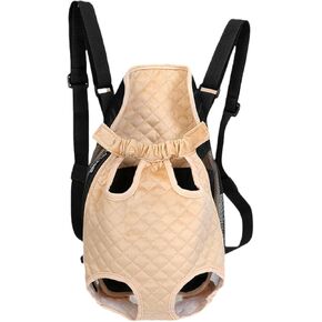 Pet mesh cat Breathable, Lightweight, Portable cat and Dog Backpack Suitable for Small Pets-Morandi Functional Backpack Beige-M