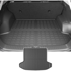 powoq Cargo Mat Compatible with 2023-2025 Kia Sportage Trunk Liner with Backrest Mat TPE Replacement for 2023-2025 Kia Sportage Accessories (Trunk Mat with Backrest Mat)