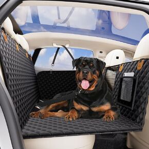 Hard Bottom Back Seat Extender for Dogs, Pet Cruiser Hard Bottom Car Seat Cover for Dogs Removable Hard Bottom Dog Car Seat Cover Pet Back Seat Extender, Hard Bottom Dog Hammock for Trucks, SUVs, Cars
