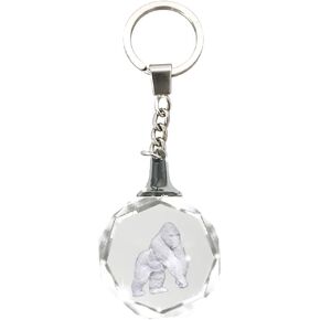 Deluxebase Crystal Silhouette Keychains - Wolf from Crystal Glass Animal Keyring for Women, Men, Boys and Girls., Clear, M in Kuwait