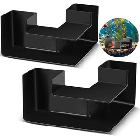 Nuanchu 2 Pcs 5.91" Aquarium Underground Tunnel Large ABS Plastic Fish Shrimp Hideout for Aquariums Black Shrimp Cave Fish Tank Tunnel Underground Viewing Tunnel for Fish Tank Accessories