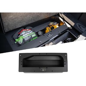 DV8 Storage Compartment for 2021-2024 Ford Bronco | Enhances Storage Space | Extra Thick Heat Shield | 54% More Storage Volume than the OEM Box | Fully Bolt-On Installation | Steel | Black Powder Coat
