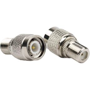Eagles 2PCS TNC Male to F Female Jack Connector Coaxial Coax Adapter - TV Female Jack for Antennas, LAN Devices, Coaxial Cable, External Antenna