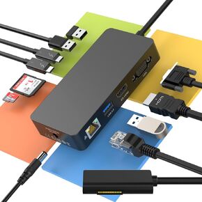Surface Dock 2 HDMI Docking Station 11-in-1 Surface Pro Dock Display Adapter HDMI+VGA 4K@60HZ, Surface HDMI Hub Adapter for Surface Pro 11/10/9/8/X/7/6/5/4/3,Laptop 7/6/5/4/3/1/2,Book Laptop Go 3/2