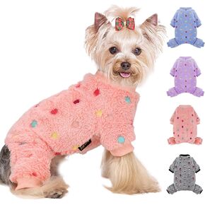 Dog Pajamas Small Sized Boy Sweater Girl, Cotton Stretchable Pet Jammies Puppy Outfits for Dogs Female Male, Winter Doggie Pjs Clothes (Grey, XXXS)