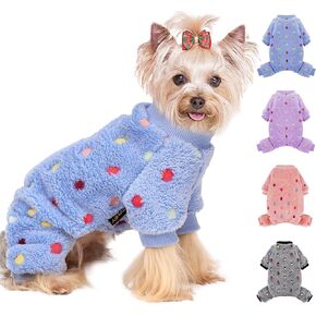 Dog Pajamas Small Sized Boy Sweater Girl, Cotton Stretchable Pet Jammies Puppy Outfits for Dogs Female Male, Winter Doggie Pjs Clothes (Grey, XXXS)