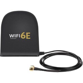 Bingfu WiFi 6E Antenna Tri-Band 2.4GHz 5GHz 6GHz MIMO RP-SMA Male Magnetic Base 8dBi Antenna with 6.5ft Cable for WiFi Router Wireless Network Card PC Motherboard PCI PCIe Card Security IP Camera