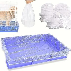 Disposable Plastic Liners for Rabbit, Hamster, Chinchilla Cage, 50 Pack