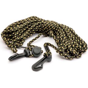 HME Gear & Bow Lift Cord (25FT) - Reliable Sturdy Adjustable Heavy Duty Tri-Color Cord with Two Clips for Lifting Hunting Gear