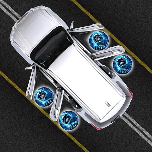 2 PCS Car LED Angel Wing Car Door Light Logo Projector Car Brand Logo LED Ghost Shadow Light Projector car open door light car welcome light car door projector lights (Angel Wings) in Saudi Arabia