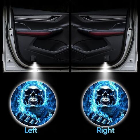 2 PCS Car LED Angel Wing Car Door Light Logo Projector Car Brand Logo LED Ghost Shadow Light Projector car open door light car welcome light car door projector lights (Angel Wings) in Saudi Arabia