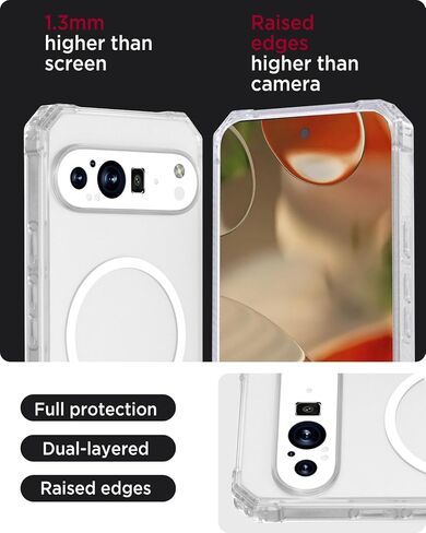 Miimall Cases Compatible with Google Pixel 9/9 Pro Case Magsafe, [Integrated TPU+PC Construction][Military Grade Protection] Full Body Shockproof Rugged Cover Case for Pixel 9/9 Pro, Black in Saudi Arabia