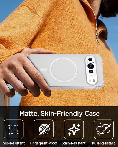 Miimall Cases Compatible with Google Pixel 9/9 Pro Case Magsafe, [Integrated TPU+PC Construction][Military Grade Protection] Full Body Shockproof Rugged Cover Case for Pixel 9/9 Pro, Black in Saudi Arabia