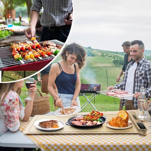 Gardon Electric Warming Tray, Evenly Heated All Surface,Upgraded Graphene Heating Wire, 6 Adjustable Temperature Settings, Food Warming Pad for Parties, Gatherings, Camping and Everyday Use in Saudi Arabia