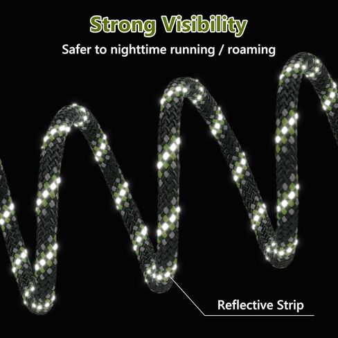مقود تخييم الكلاب من تريسبرو، نظام عربة الكلاب بطول 45 قدم/50 قدم/75 قدم/100 قدم للكلاب التي يصل وزنها إلى 300 رطل، مقود محمول خفيف الوزن للكلاب للفناء، كابل ربط كلب عاكس للتخييم، الفناء، الحديقة، بالخارج in Kuwait