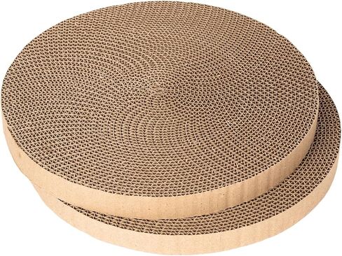Round cat Scratcher Refill, 10 inch Diameter, 7/8 inch Thickness Scratcher Replacement Pads, Scratching Board Circle, Scratch pad, scratchers for Indoor Cats (5 pcs) in Saudi Arabia