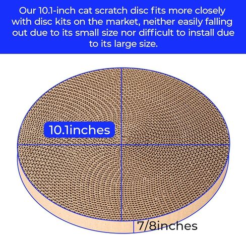 Round cat Scratcher Refill, 10 inch Diameter, 7/8 inch Thickness Scratcher Replacement Pads, Scratching Board Circle, Scratch pad, scratchers for Indoor Cats (5 pcs) in Saudi Arabia