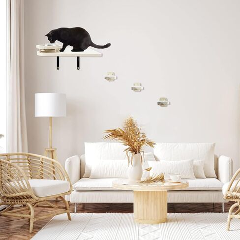 أرجوحة القطط، أرفف حائط للقطط مع 3 خطوات ورفين لطعام القطط، أرفف للقطط مثبتة على الحائط، عمود خدش للقطط، أرفف للقطط مع غطاء قطيفة ومجاثم لرف تسلق القطط على الحائط in Kuwait