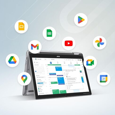 acer Chromebook Spin 312 CP312-1HN-34Z7 Convertible Laptop | Intel Core i3-N305 | 12.2" WUXGA IPS Corning Gorilla Glass Touch Display | 8GB LPDDR5 | 128GB eMMC | Wi-Fi 6E | Full HD Webcam | Chrome OS in Saudi Arabia