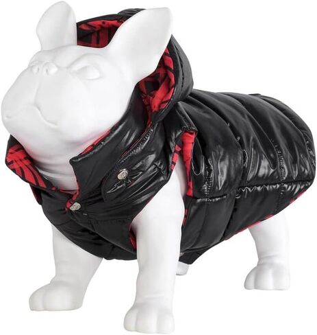 Ziggy Puffer Red Vest with Removable Hood Windproof Dog Winter Jacket Warm Dog Vest Cold Weather Pet Apparel for Small Medium Large Dogs (X-Large) in Saudi Arabia