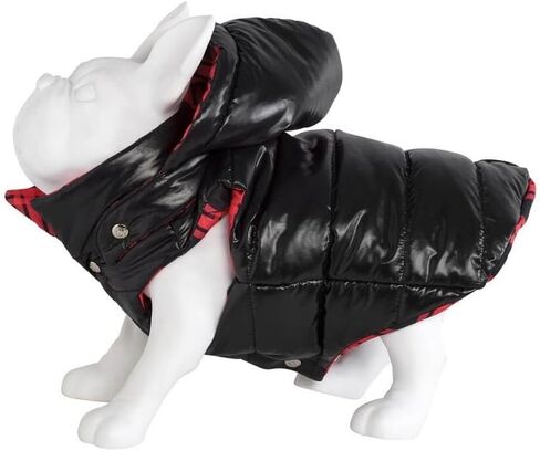 Ziggy Puffer Red Vest with Removable Hood Windproof Dog Winter Jacket Warm Dog Vest Cold Weather Pet Apparel for Small Medium Large Dogs (X-Large) in Saudi Arabia
