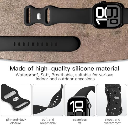 سوار رياضي متوافق مع ساعة Apple 49 مم 46 مم 45 مم 44 مم 42 مم 41 مم 40 مم 38 مم للنساء والرجال، استبدال أساور المعصم الرياضية المصنوعة من السيليكون الناعم لسلسلة iWatch 10/9/8/7/6/5/4/3/2/1 Ultra SE، أسود in Kuwait