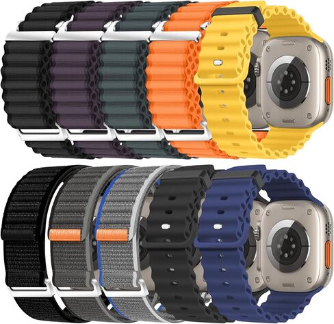 ONFNZ 10 Pack Sport Smartwatch Bands Compatible With Ultra Band for Women Men, Trail Loop+ Ocean Loop+Alpine Loop Replacement Straps for iWith Ultra 2/Ultra Band 49mm in Saudi Arabia