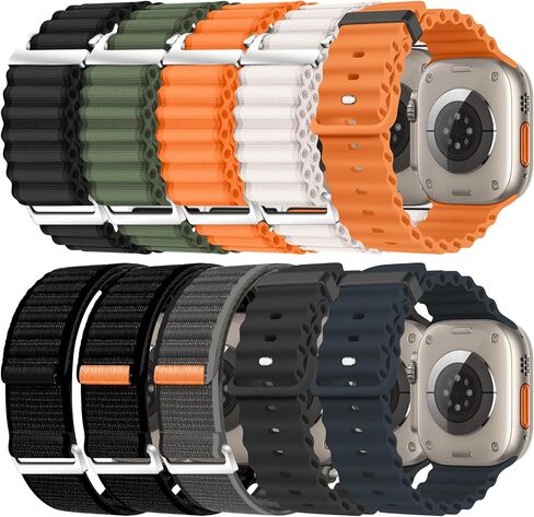 ONFNZ 10 Pack Sport Smartwatch Bands Compatible With Ultra Band for Women Men, Trail Loop+ Ocean Loop+Alpine Loop Replacement Straps for iWith Ultra 2/Ultra Band 49mm in Saudi Arabia