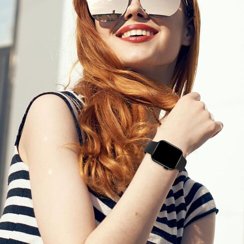 سوار رياضي متوافق مع ساعة Apple 49 مم 46 مم 45 مم 44 مم 42 مم 41 مم 40 مم 38 مم للنساء والرجال، استبدال أساور المعصم الرياضية المصنوعة من السيليكون الناعم لسلسلة iWatch 10/9/8/7/6/5/4/3/2/1 Ultra SE، أسود in Kuwait