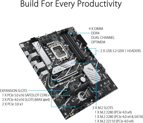 ASUS Prime H770-PLUS D4 (Socket 1700/H770/DDR4) in Saudi Arabia