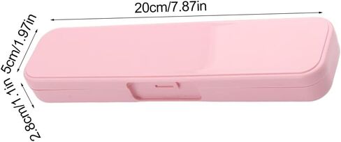 Kakalote 2 Pcs Portable Cutlery Case, Simple Reusable Camping Cutlery Case for Travelling, Work and School (Blue+Pink) in Kuwait