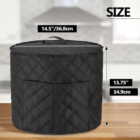 غطاء غبار LUXJA متوافق مع مقلاة Ninja Crispi الهوائية، غطاء من القماش مع جيوب لنظام الطبخ المحمول Ninja Crispi وملحقاته، أسود in Kuwait