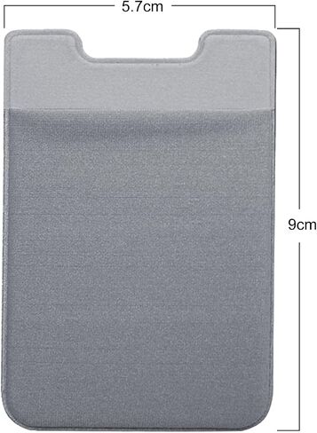 TENOC Cell Phone Card Holder, Adhesive Phone Wallet, Stick on Phone Pocket, Elastic Pouch Sticker for Back of iPhone Android, 1 Pcs, Black in Saudi Arabia