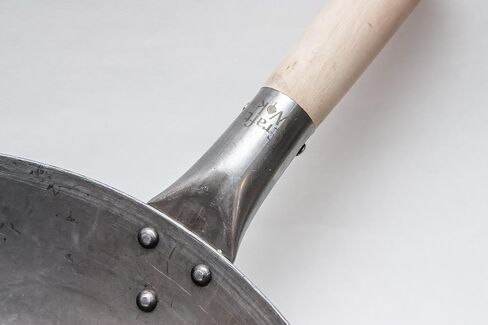 Craft Wok Flat Hand Hammered Carbon Steel Pow Wok with Wooden and Steel Helper Handle (14 Inch, Flat Bottom) / 731W316 in Saudi Arabia