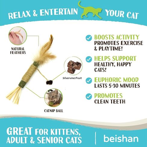 Catnip Balls, 8 ct - Cat Ball Toy - Kitten Toys - Cat Nip Ball Cat Toy - Cat Lick Ball - Cat Nip Cat Toys - Natural Catnip Ball for Cats of All Breeds, Green in Saudi Arabia
