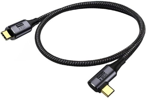 cablecc 40Gbps Angled USB4 Cable with 100W Charging and 8K@60Hz 5K@60Hz USB4.0 Compatible with Thunderbolt3/4 30cm in Saudi Arabia