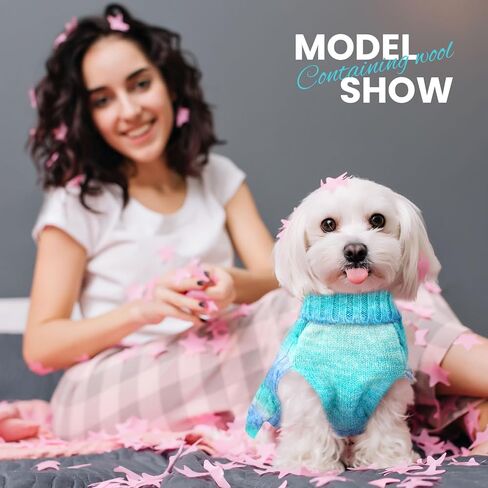 سترات للكلاب الصغيرة، سترات لطيفة وردية متدرجة، سترات للكلاب والقطط، بلوفر ناعم ودافئ، بلوفر بياقة مدورة، ملابس للكلاب الصغيرة، تشيهواهوا يوركي، ملابس الدشهند المالطية in Kuwait