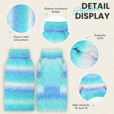 سترات للكلاب الصغيرة، سترات لطيفة وردية متدرجة، سترات للكلاب والقطط، بلوفر ناعم ودافئ، بلوفر بياقة مدورة، ملابس للكلاب الصغيرة، تشيهواهوا يوركي، ملابس الدشهند المالطية in Kuwait