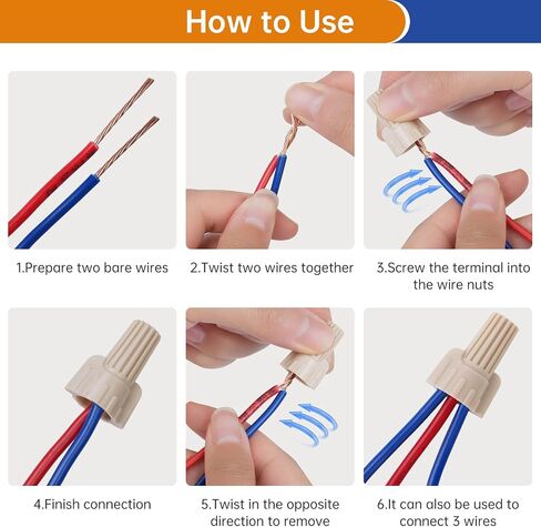 400PCS Red Wire Connectors Nuts, Winged Electrical Wire End Connectors Caps, Easy Twist-On Screw On Type Connectors for 22-8 AWG,HS P12 Screw Terminals for Connect Electrical Wiring in Saudi Arabia