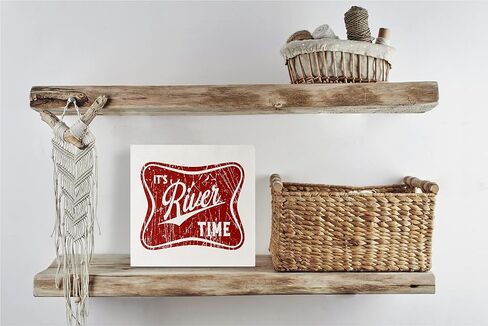 KEUSPI Summer Desk Decor,Retro Sun Sunset Rays Rustic Summer Wood Block Plaque Box Sign Desk Decor for Beach House Home Wall Tabletop Shelf Decorations in Saudi Arabia