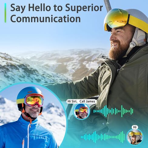 Ski Helmet Speakers, Wireless Stereo Skiing Headphones, True Wireless Bluetooth Drop-in Headphones with Easy Control Buttons and Built-in Mic for Snowboarding, Motorcycling, Audio Ready Helmet in Saudi Arabia