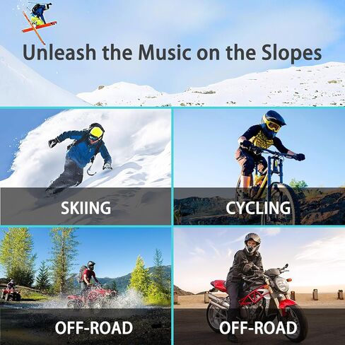 Ski Helmet Speakers, Wireless Stereo Skiing Headphones, True Wireless Bluetooth Drop-in Headphones with Easy Control Buttons and Built-in Mic for Snowboarding, Motorcycling, Audio Ready Helmet in Saudi Arabia