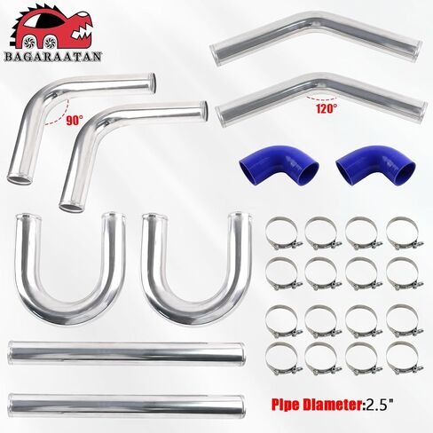 مجموعة أنابيب على شكل حرف U من الألومنيوم ذات المبرد الداخلي مقاس 3 بوصات مع قارنة توصيل ومشابك على شكل حرف T in Kuwait