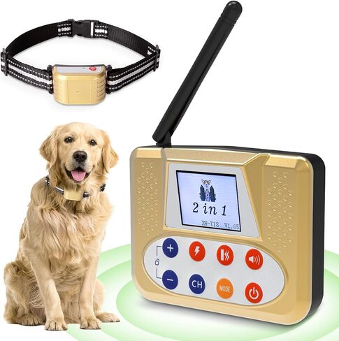 Wireless Dog Fence System & Remote Training Collar, 990FT Adjustable Electric Fence for Large/Medium/Small Dogs, 2.4G Signal Dog Containment System with 3 Training Modes in Saudi Arabia