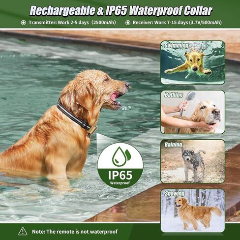 Wireless Dog Fence System & Remote Training Collar, 990FT Adjustable Electric Fence for Large/Medium/Small Dogs, 2.4G Signal Dog Containment System with 3 Training Modes in Saudi Arabia