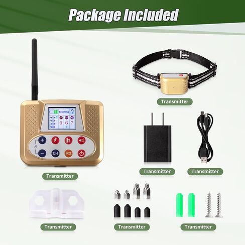 Wireless Dog Fence System & Remote Training Collar, 990FT Adjustable Electric Fence for Large/Medium/Small Dogs, 2.4G Signal Dog Containment System with 3 Training Modes in Saudi Arabia
