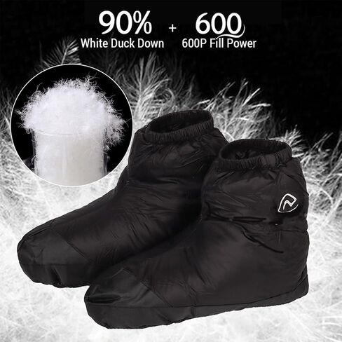 [Upgraded] Ultralight Camping Booties Anti-Skid Warm Socks Sleeping Sock for Men & Women,Water-Resistant Warm Soft Cozy for Camp Sleeping Bag,Backpacking Tent Down Booties Foot Warmer for Winter in Saudi Arabia